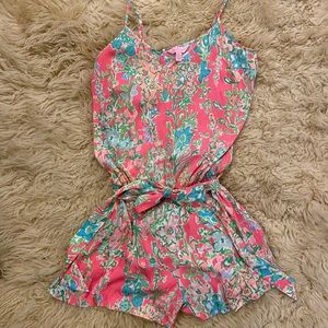 EUC Lily Pulitzer Pink Printed Romper, small